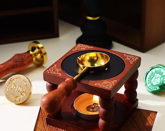 Melting Stove Wax Seal Stamp Kit, Personalized Wax Seal Kit for Gift, Letters Wax Seal Stamp Custom, Customized Wedding Wax Stamp Seal