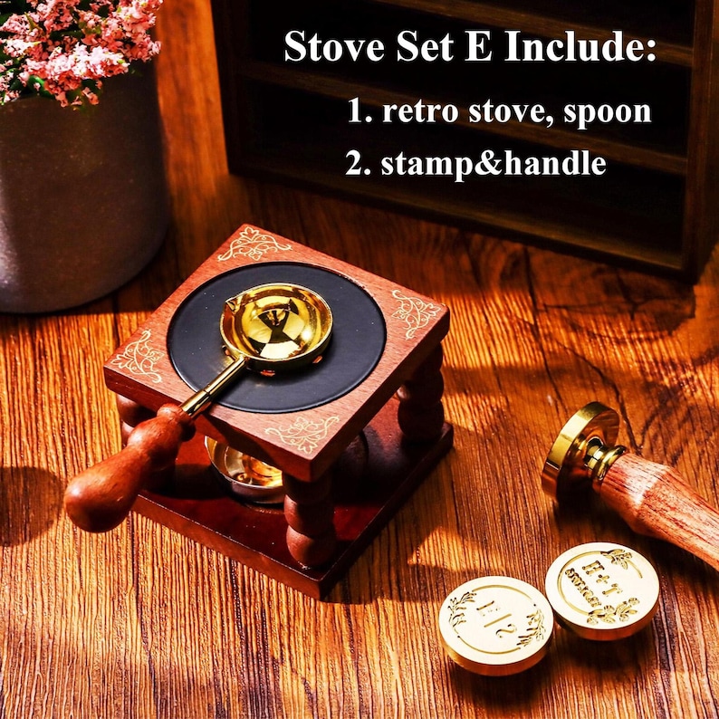 Custom Any Initial or Logo Wax Seal Stamp Set, Personalized Wax Seal Kit for Gift, Letter Wax Seal Stamp Custom, Customized Wax Stamp Seal image 12