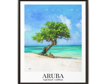 Aruba, Eagle Beach - Fine Art Canvas, Caribbean Cruise Ship Destination, Tropical Gift