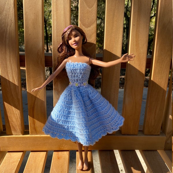 Baby Blue Barbie Daisy Dress