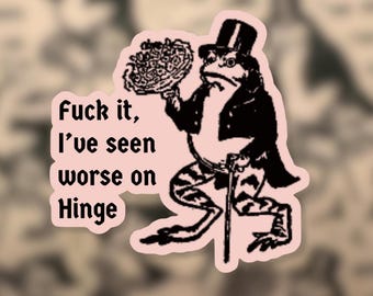 Funny Frog Sticker | dating humor