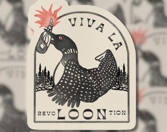 Minnesota pride Viva La Revo-LOON-tion Anti-ICE Waterproof Sticker