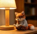 Cozy Reading Woodland Animals \u2013 Handmade Needle-Felted Miniature Figurines with Glasses & Sweaters