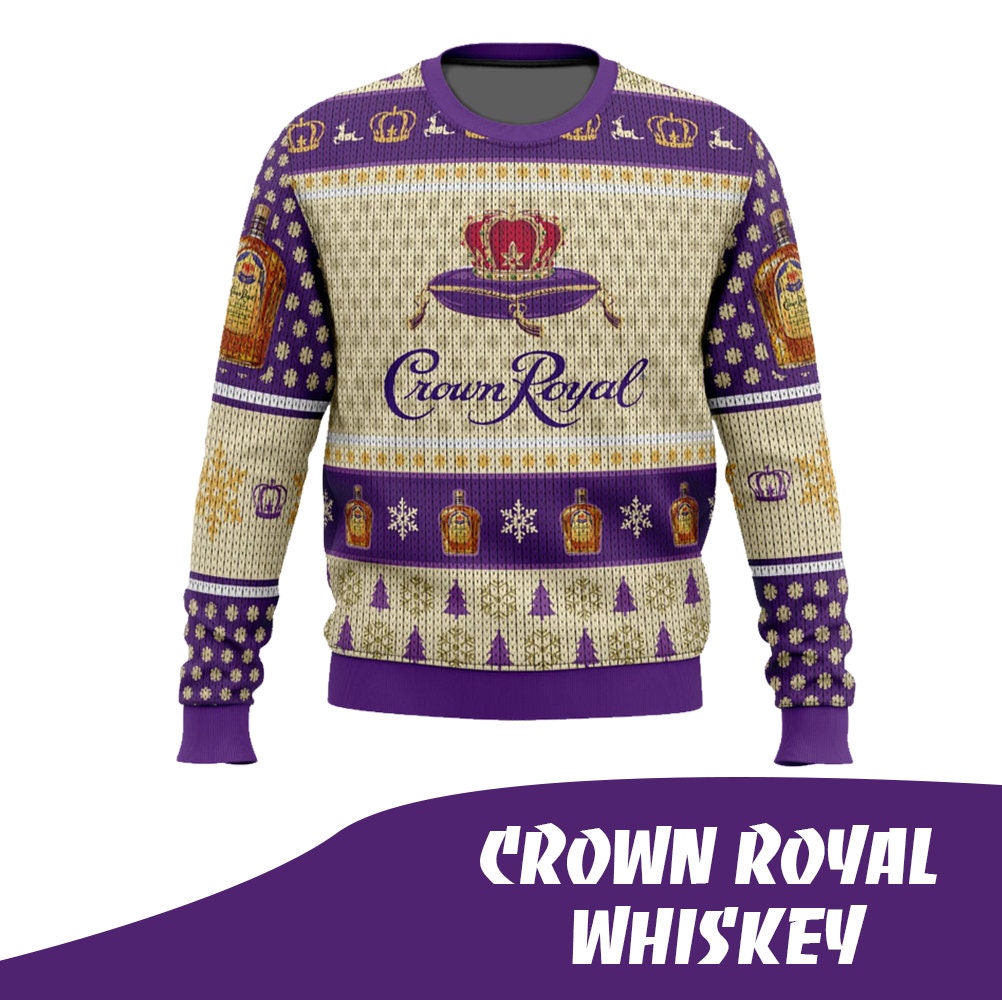 Crown Royal Whiskey Christmas Ugly Sweater