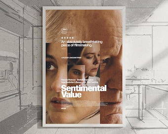 Filmaffisch - Sentimentalt värde (2025) | Canvastavla | Väggkonst | Collagekonst | Affisch oramad | Vintageaffisch | Tryck | Gåvaposter
