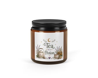 Tea Is A Potion – Soy Candle | Witchy Cottagecore Herbal Kitchen Home Decor