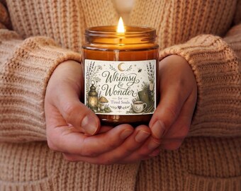 Cottagecore sojakaars | Whimsy & Wonder-kaars | Heksenachtig woondecoratie | Gezellig cadeau