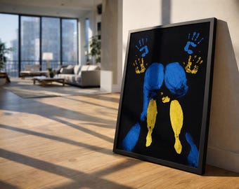 Stampa artistica astratta sul corpo – Decorazione per la casa contemporanea e sensuale (download digitale)