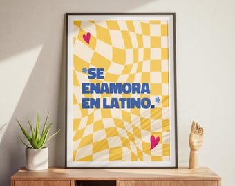 Retro Spanish Quote Print: Latino Love Wall Art (Digital Download)