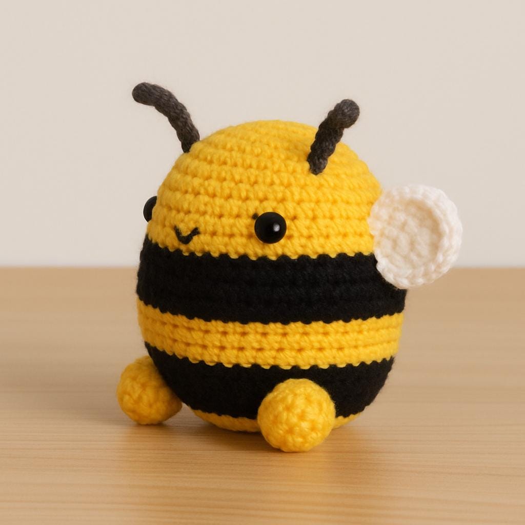 Bumblebee Amigurumi Crochet Pattern | Chubby Bee Plushie (PDF Pattern ...