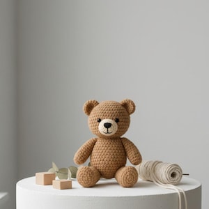 Amigurumi Bear Crochet Pattern PDF Tutorial | Step-by-Step Teddy Bear Plush Pattern | Easy DIY Crochet Toy Gift
