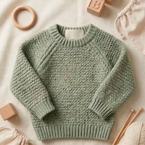 Crochet Baby Sweater Pattern | Oversized Raglan Pullover PDF