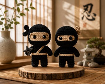 かぎ針編みのヌンチャクおもちゃ | 編みぐるみ忍者ぬいぐるみ - Etsy 日本