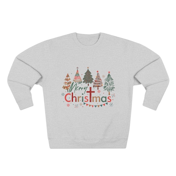 Christmas Trees Crewneck Sweatshirt: Festive Holiday Pullover