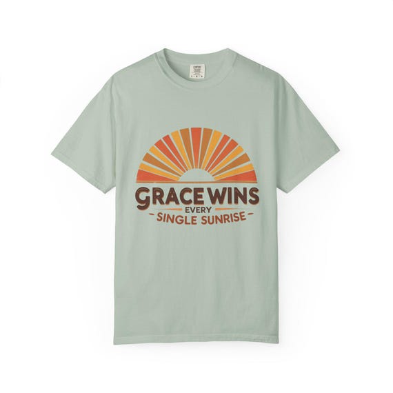 Retro Sun Graphic T-Shirt: Garment-Dyed Cotton Unisex Tee