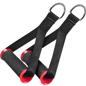 HT XPLORIX™ Pair of Nylon Heavy Duty Cable Cross Handle for Cable Machine Attachment