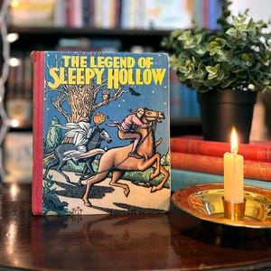 1926 The Legend of Sleepy Hollow by Washington Irving, Illustrations by Frances Brundage, Rare Vintage Children’s Book, Hardcover