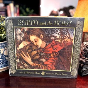 1978 Beauty and the Beast by Marianna Mayer | Illustrated by Mercer Mayer | Hardcover with Dust Jacket | Ex-Library Copy | Vintage books