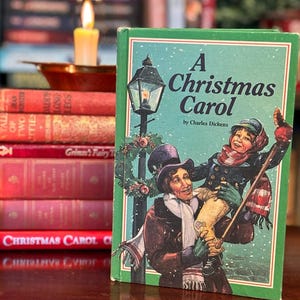 A Christmas Carol by Charles Dickens, 1979, Waldman & Sons Publishers, Weekly Reader Club, Vintage Hardcover Book, in Good Condition