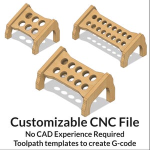 Archivo de portapinzas CNC paramétrico: fácil de personalizar, organizador de pinzas ER