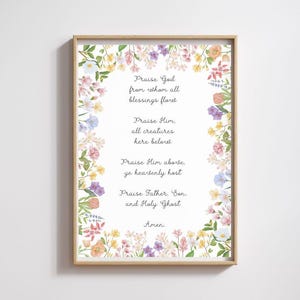 Floral Doxology Wall Art (Digital Download)