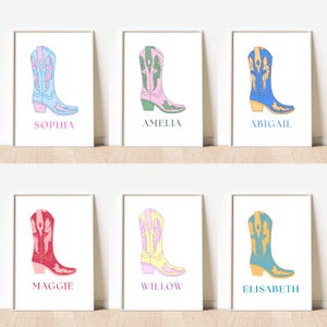 Custom Cowgirl Boot Name Print (Digital Download)