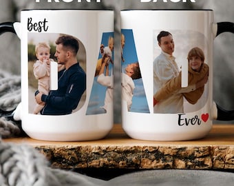 Personalized Photo Mug for Dad, Custom Coffee Cup, Father's Day Gift