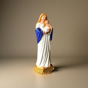 Virgin Mary Statue: Sacred Heart Resin Sculpture, Catholic Home Decor