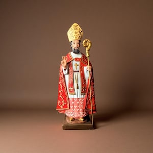 Resin Archbishop King Statue Religious Decor Catholic Ordination