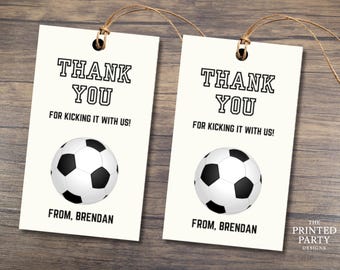 Etiquetas para recuerdos de fiesta de fútbol, etiquetas imprimibles para fiesta de cumpleaños, descarga instantánea, PPD924
