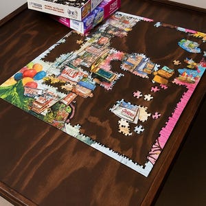 Large Wooden Puzzle Board for 2000-Piece Puzzles | Handmade Jigsaw Puzzle Table with 1.5” Edge | Under Couch Puzzle Storage Tray