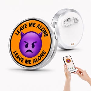 Mood Badge – E Badge Customizable Digital Display Pin (GIF/Photo/Text Upload)