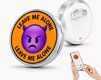 Crachá de Humor – Pin Digital Personalizável (Upload de GIF/Foto/Texto)