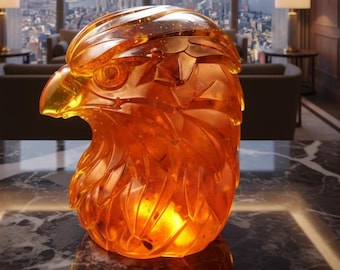 Made in USA Eagle Bust Baltic Amber Statue - KIZIMA®