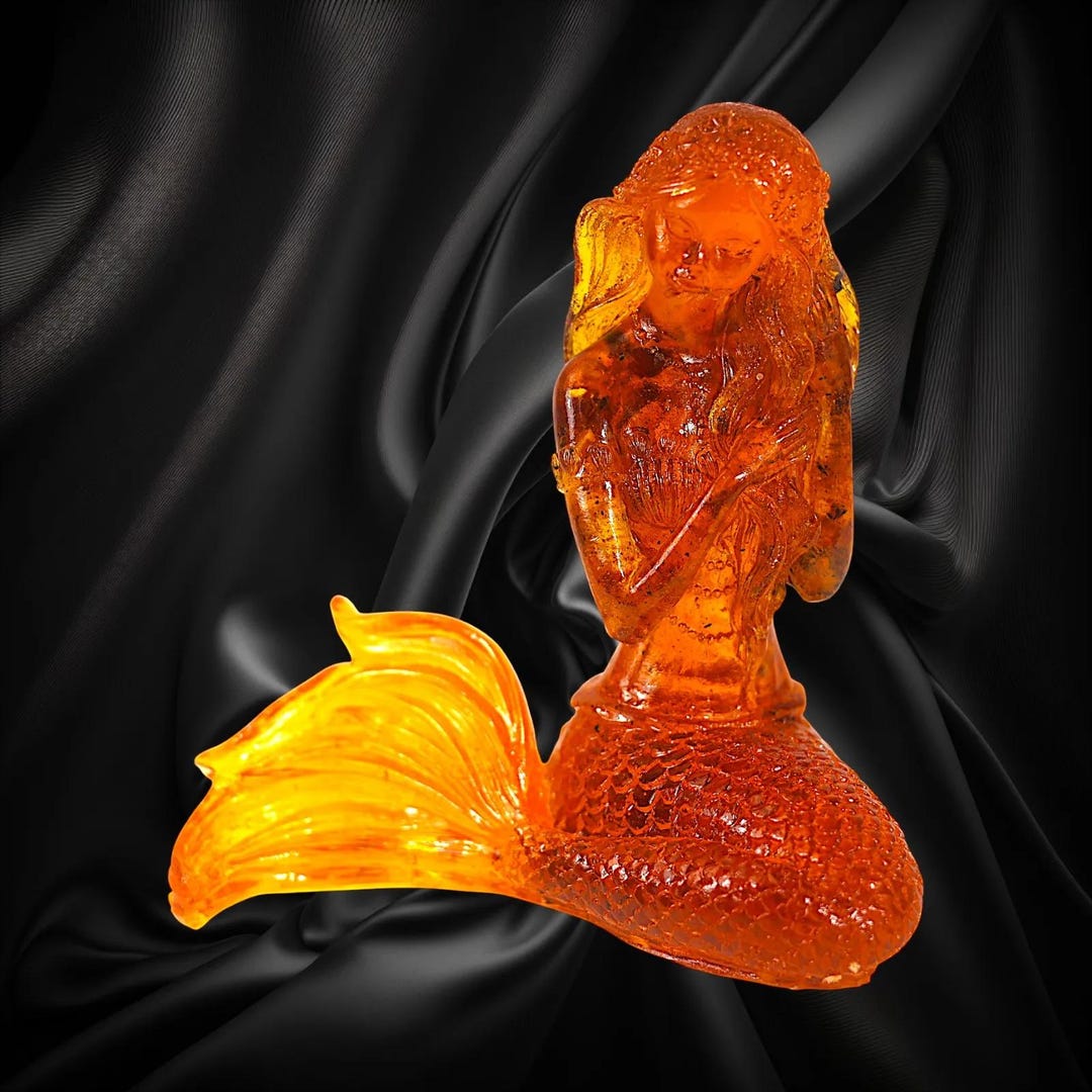 Mermaid Baltic Amber Figurine - Made in USA | KIZIMA® - Etsy