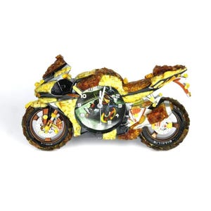 USA Handgefertigte Baltic Amber Tischuhr Motorrad KIZIMA