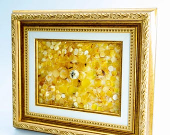 Amber Wall Art | Handmade Baltic Amber Decor Gift
