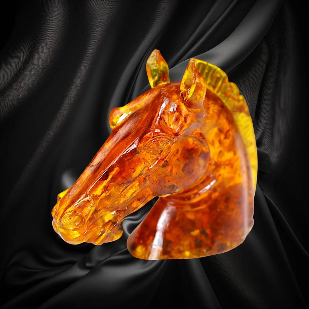 Exclusive Handmade Amber Horse Figurine | Unique Collectible | Luxury ...