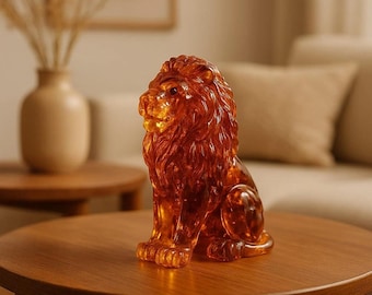 Made in USA Baltic Amber Leo Zodiac Lion Figurine, July & August Birthday Sculpture, Astrology Lover  Christmas Gift for Her - KIZIMA®