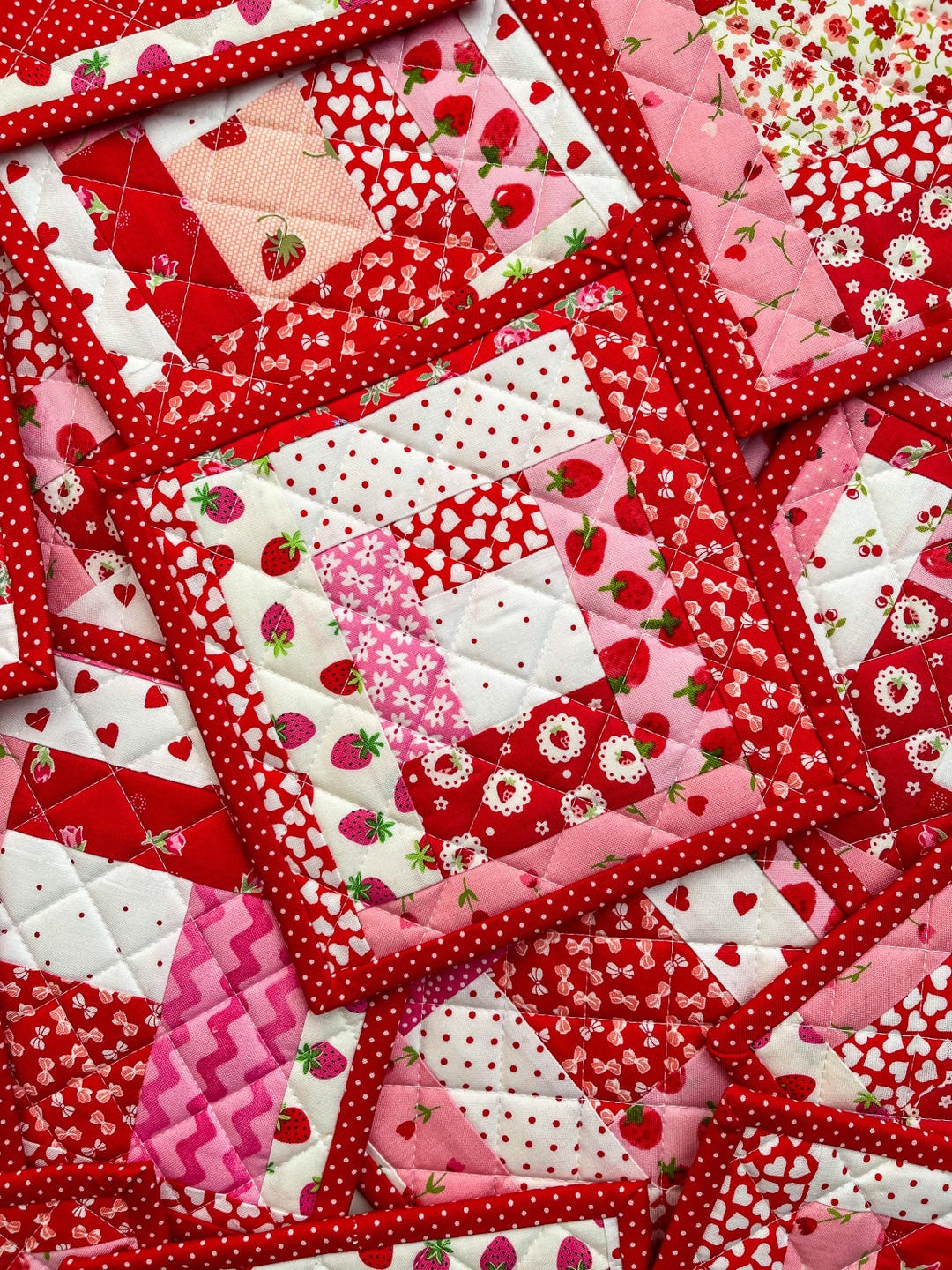 Valentine Rug Valentines’s Day Holiday Mug Rugs - One Pair - Etsy