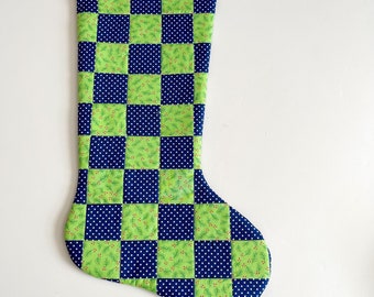 Christmas Stocking - Patchwork Quilted Christmas Stocking