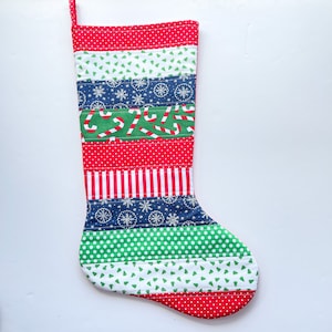 Christmas Stocking - Patchwork Quilted Christmas Stocking