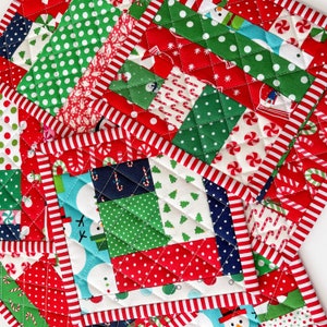Christmas Holiday Mug Rugs - one pair