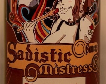 Take It Like a Man mustard and habanero hot sauce in a 10oz bottle Sadistic Mistress Sauces