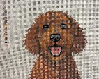 Custom Dog Needlepoint Canvas 11x8 (not kitted)