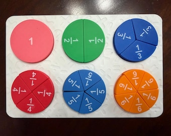 Rompecabezas de fracciones impreso en 3D / Juguete educativo práctico para niños