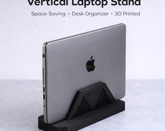 Soporte vertical para portátil impreso en 3D / Soporte ajustable para portátil / Ergonomía y refrigeración de escritorio / Múltiples estilos