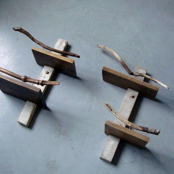 Branches Series - Recycled Wood Double Shelves 02