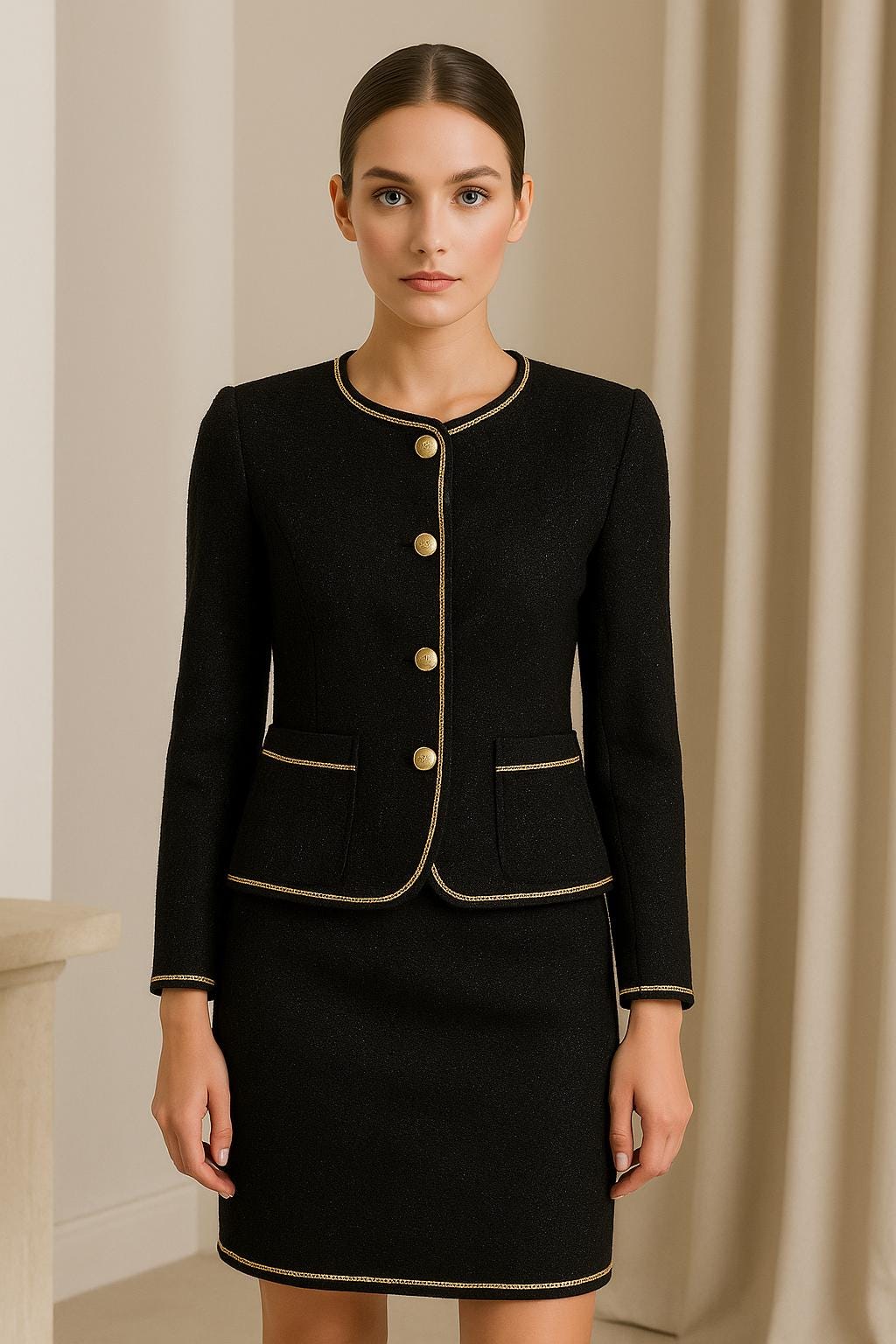 Chanel Completo Gonna E Giacca Elegante Chanel Two Piece Set Italia