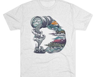 Adventure Waves Graphic Tee: Unisex Tri-Blend Nature Shirt